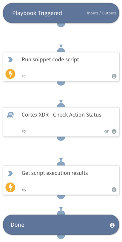 Cortex XDR - Execute snippet code script